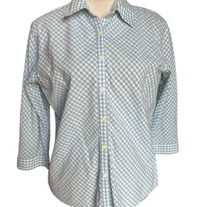 Van Heusen Light Blue Gingham  Blouse